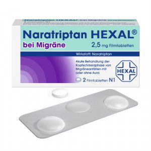 NARATRIPTAN HEXAL bei Migräne 2,5 mg Filmtabletten